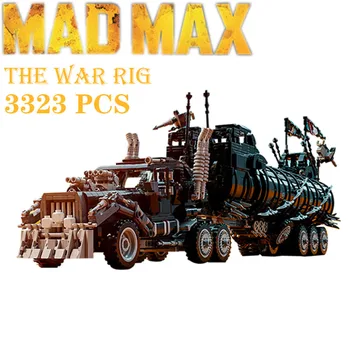 Nové Skladem 3300PCS Šílený Film Série upravil War Rig, Max War Rig Truck Hračky Série Model Stavební kámen Cihly Dítě Dárky