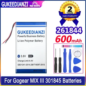 GUKEEDIANZI Baterie 261844 600mAh Pro Gogear MIX III 301845 Bateria