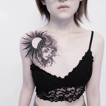 Beran Se Sluneční Dočasné Tetování Samolepky Pro Muže, Ženy, Ruku Na Hrudi Body Art Obtisky Vodotěsné Falešné Tetování Souhvězdí Tetování