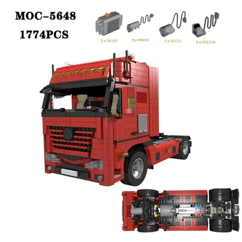 Klasické Stavební Blok MOC-5648 Heavy Truck 4 × 2 Střední Obtížnost Spojování Částí 1774PCS Dospělé a dětské Hračky, Dárek k Narozeninám