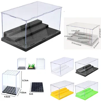 Akrylové Plastické Zobrazení Kolekce Předvést Box Prachotěsný Případě Minifigures Základní Zobrazení, Blcoks Kompatibilní Malé Cihly