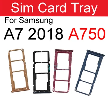 Zásobník SIM Karty Pro Samsung A7 2018 A750 Slot Sim Karty Zásobník Držák Adaptér Náhradní Díly
