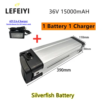 36V 15AH 500W 18650 Lithium Baterie Pro Stříbrné Ryby Ebike