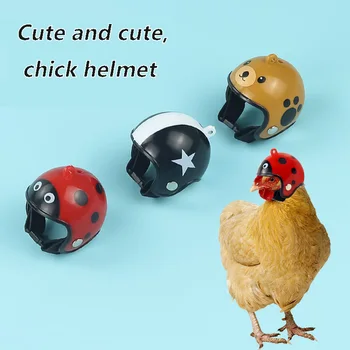 Pet Kuře Kreativní Helmu, Ochranu Kuřecí Helmu Módní Krásné Roztomilé Nastavitelná Helma Těsnost, Aby Se Zabránilo Pádu