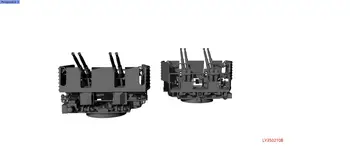 Yao Studio LY350210B 1/350 3D Tištěné Pryskyřice Detail Až Bofors AA Zbraň Quad & Shield Typ B