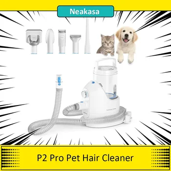 Neakasa P2 Pro Psa Clipper s vysavačem, Profesionální Pet Grooming Set, Pet Zastřihovač Vlasů s 5 Péče o Nástroje pro Přesné