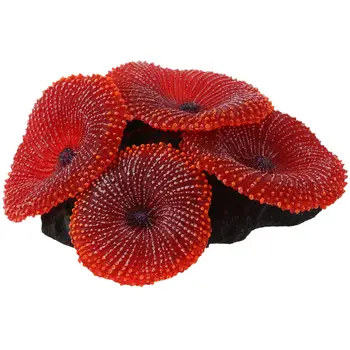 Umělé Akvárium Fish Tank Dekorace Coral Sea Rostlin Ornament Silikonu, Netoxické Červená