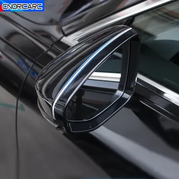 Car Styling Chromované Vnější Dveře Zpětných Zrcátek Rám Dekorace Samolepky Lišty Pro Audi A7 A4 A3 Q5 Q7 Auto Příslušenství