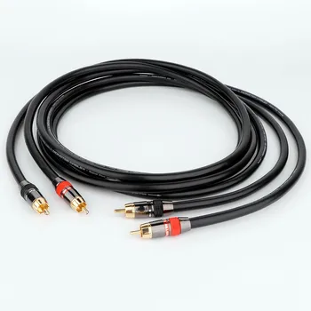 1pár RCA Kabel Premium Stereo RCA na RCA Koaxiální SPDIF Kabel Samec Reproduktor hi-fi Subwoofer Kabel