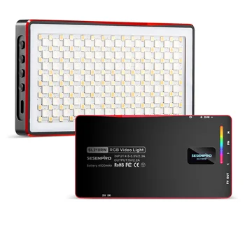 Sesenpro SL218W RGB Plná Barva 2500K-8500K Led video Fill light studio vlogger osvětlení led IP67 vodotěsný s 4000mah vestavěným-