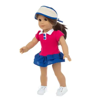 2023 Nové Tenisové oblečení Vhodné pro Americká Dívka Panenku Šaty 18 palcový Doll , Vánoční Dívka Dárek(prodávat pouze oblečení)