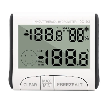 Digitální LCD Teploměr Vlhkoměr Krytý Mini Teplota Vlhkost Metr Čidlo Se Sondou Meteorologická Stanice Frost Alarm