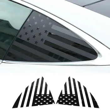 Pro Jaguar F-TYPE v letech 2013-2022 PVC Černé Auto Zadní trojúhelníkové Okno Skleněný Panel Trim Samolepka Auto Příslušenství