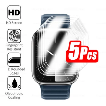5kusů 999D Zakřivené Měkké Hydrogelové Fólie Pro Apple Watch Ultra 2 Screen Protector iWatch Hodinky Řady 9 Ochranné Fólie, Ne Sklo
