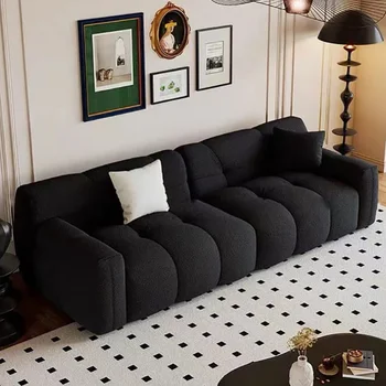 Černý Design Pohovkou, Ložnice Kreativní Luxusní Kout Područky Nordic Office Sofa Opěradlo Lounge Mueble Salon Nábytek Obývací Pokoj
