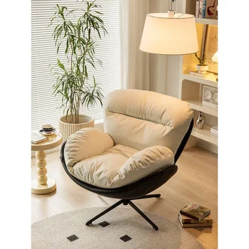 Nordic luxusní rozkládací křeslo, otočná židle, ložnice, obývací pokoj módní Evropské italské líný člověk otočná židle, pohovka lazy