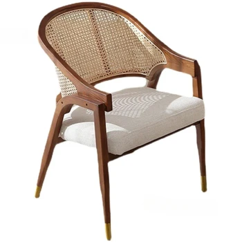 Nordic Light Luxusní Masivního Dřeva, Jídelní Židle pro Jídelny nordic Ratanový Jídelní Opěradlo Židle nábytek pro knihovny