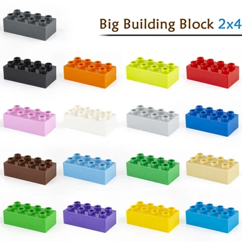 Velké Částice Stavební Blok 36/18/9ks Komponenty s Velkou 2x4 DIY Vzdělávací Puzzle Montážní Stavební Blok Zdi Scéně