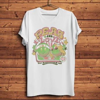 hrášek mír a láska funny anime T shirt Homme Muži prodyšný o-neck krátký Tričko Streetwear Unisex Tričko ne-nálepka tisk