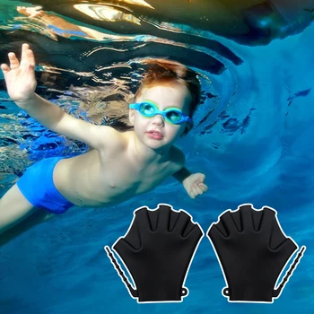 Solid-Barevné Plavat Ploutve, Rukavice Non-Slip Prodyšné Rukavice Bez Prstů Rukavice Pro Potápění, Plavání