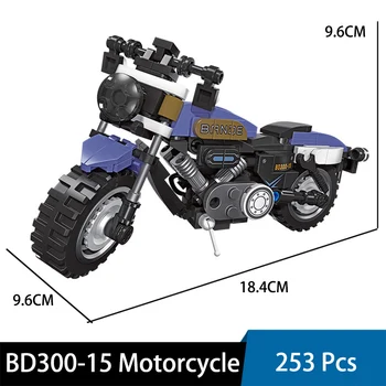 MOC High-Tech Činčila BD300-15 Pláži Motocykly, Závodní Lokomotiva Stavební Bloky Model DIY Cihly Hračky Kompatibilní S LEGO