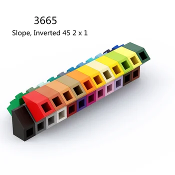 1 Ks Budovy Bloky 3665 Svahu, Obráceného 45 2 x 1 Sbírky Hromadné Modulární VOP High-Tech Hračky Pro PF Set