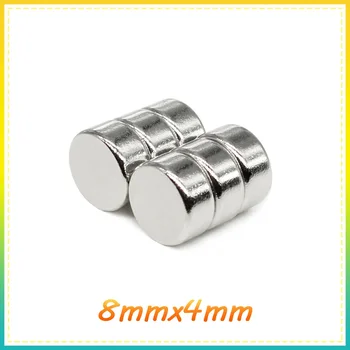 20/50/100/150/200/300KS 8x4 Malé Kolo Silný Magnet N35 Neodym Magnet Disk 8x4mm Permanentní Vzácných Zemin Magnet, Silný 8*4