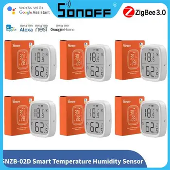 SONOFF SNZB-02D Zigbee Inteligentní Teplotní Čidla Vlhkosti Velký LCD Dálkové Real-time Monitoring Ewelink APLIKACE Přes Alexa Google Domov