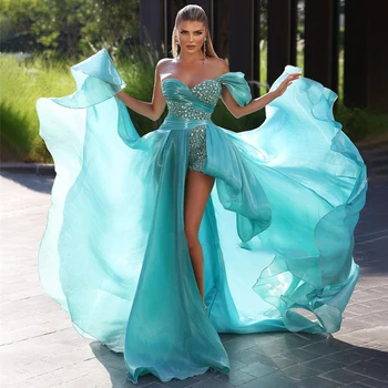 2024 Elegantní Dámské Večerní Šaty Flitry Africké Arabské Celebrity Formální Party Šaty Princezna Prom Šaty Vestidos De Noche