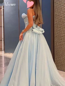 Zrcadlo Šaty Elegantní Vintage Modré Luk Crystal Korálky Prohrábnout-Line Vlastní Formální Příležitosti, Šaty Na Ples Večerní Party Šaty