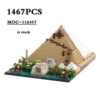 Klasické PF-116457 Stavba Velké Pyramidy 21058 - staroegyptské Architektury 1467PCS Kompletace Stavební Bloky Hračky, Dárky