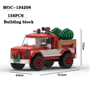 Stavební blok MOC-134208 Vánoční kamion inteligentní montážní stavební blok 156PCS boy model auta hračka pro děti dárek, model