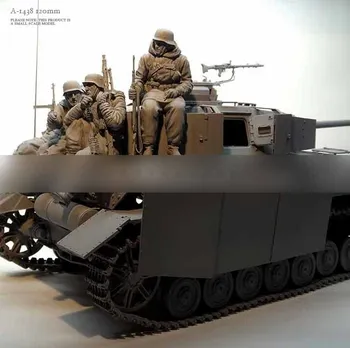 120mm Pryskyřice Voják model soupravy obrázek bezbarvý a self-assembled 8-osoba oblek （Žádné tanky）-1438