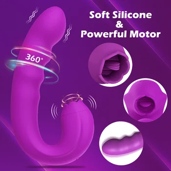 Lízání Klitorisu Rotační Vibrátor G Místo Masér, Klitoris Jazyk Dildo Vaginální Vibrační Stimulátor 10 Režimů Sexuální Hračky Pro Ženy