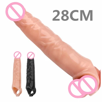 Opakovaně Penis Rukáv Velký Penis Extender Kondomu Penis Rozšíření Dick Enlargemen Sexuální Hračky Pro Muže Na Zvětšení Časové Prodlevy