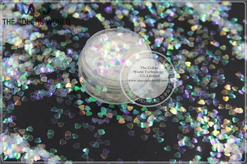 Srdce Tvar 3MM velikost Duhové bílé s barevnými světlé Barvy glitter sparklesfor Nehty Umění a DIY dodávky