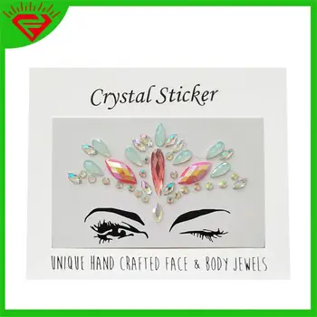 Vánoční Obočí Obličeje Body Art Lepidlo Crystal Glitter Šperky, Festival, Strana, Oko Tetování Samolepky Make-Up Xmas Decor