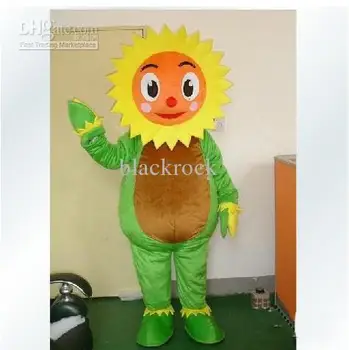 Nová Dospělé Hot Prodej Pěna Cute Slunečnice Fantazie Kreslený Maskot Kostým Plyšový Vánoční Maškarní Halloween Kostým Maskota