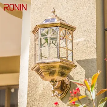 RONIN Venkovní Solární Retro Nástěnné Světlo LED Vodotěsné Klasická Svítidla Lampy pro Domácí Verandě Dekorace