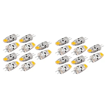 20X G4 LED Žárovky 12V DC Stmívatelné COB LED Žárovka G4 1.5 W 360 Úhel Paprsku Nahradit 15W Halogenová žárovka (Teplá Bílá)