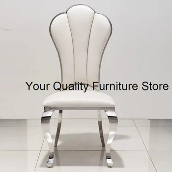 Evropské Opěradlo Jídelní Židle Luxusní Obývací Pokoj Nábytek Vlastní Kůže Recepce Židle Moderní Jídelní Židle U