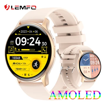 LEMFO chytré hodinky pro muže, ženy AMOLED HD IP68 vodotěsný Bluetooth volání NOVÉ smartwatch 2023 260mAh 1.43 palce 466*466 Pixelů