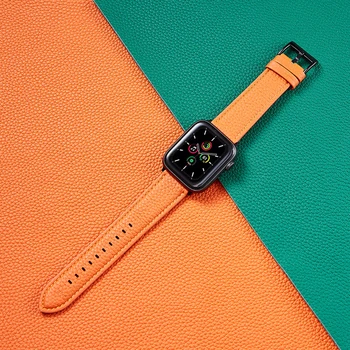 Kožené pásky Pro Apple Watch Série 6 SE 5 4 44 mm 40 mm Kapela pásek na hodinky IWatch 42mm 38mm Wriststrap Pás Vyměňte Náramek kapely