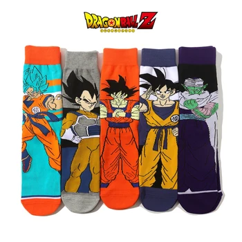 1/5ks Dragon Ball Anime Ponožky pro Muže, Syna Goku Bavlna Dlouhé Ponožky Děti Střední-tele Ponožky Vegeta Podzimní Zimní Kreslený Ponožky Dárky