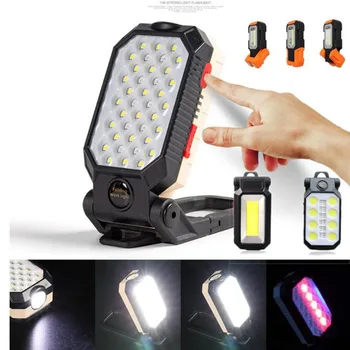 high power LED Svítilna pochodeň flash svítilna Pracovní Světlo COB USB Dobíjecí baterie Magnetické ruční Přenosné camping Lantern T