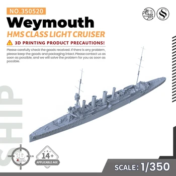 Pre-prodej 7! SSMODEL SS350520 1/350 Vojenský Model Kit HMS Weymouth Lehký Křižník Třídy