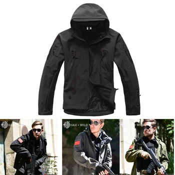 Pánské Taktické Oblečení Softshell Camouflage Bunda Muži Armády Nepromokavé Oblečení Bunda Fleece Kabát Vojenská Bunda