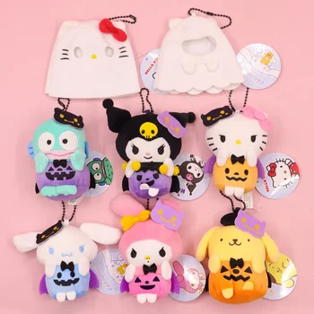 MINISO Původní Hello Kitty, Moje Melodie, Roztomilé Kreslené Kreativní Halloween Sanrio s Motivem Plyšové Hračky, Anime, Kreslené Klíčenka Přívěsek