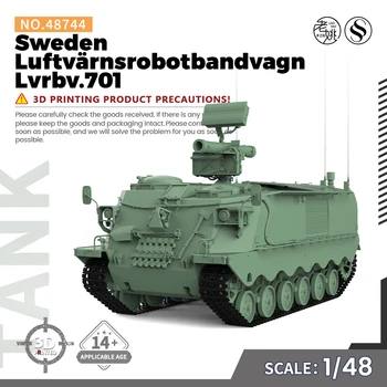 Pre-prodej 7! SSMODEL SS48744 V1.9 1/48 Vojenský Model Kit Švédsko Luftvärnsrobotbandvagn Lvrbv.701