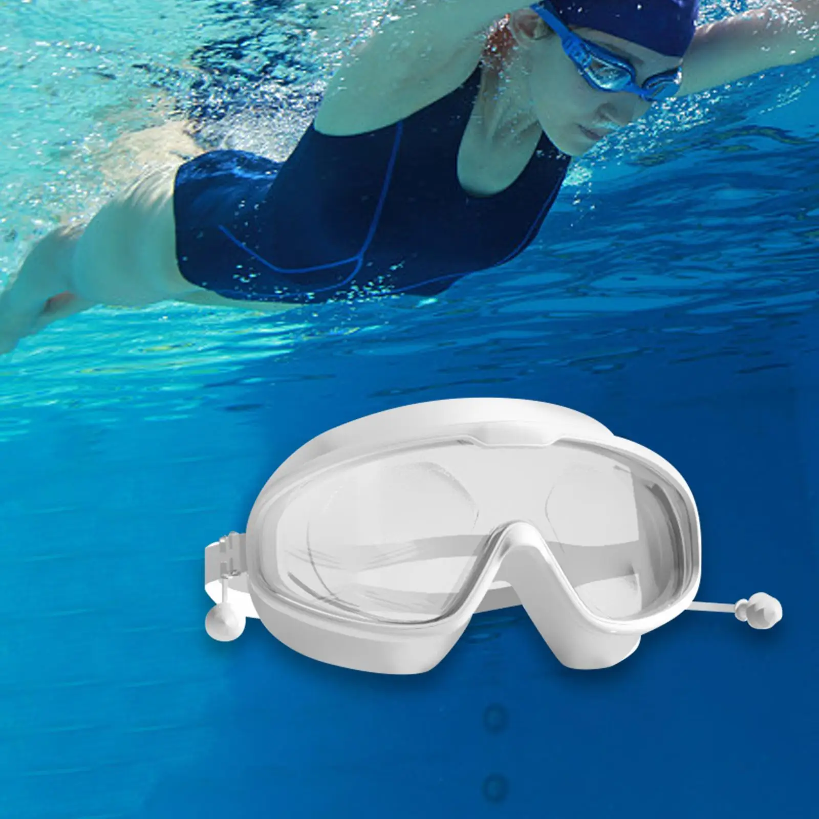 Krátkozrakost Plavecké Brýle Plavat Brýle Clear View Brýle Muži Ženy s špunty do Uší Vodotěsné Brýle Nastavitelný Potápěčské Brýle . ' - ' . 0